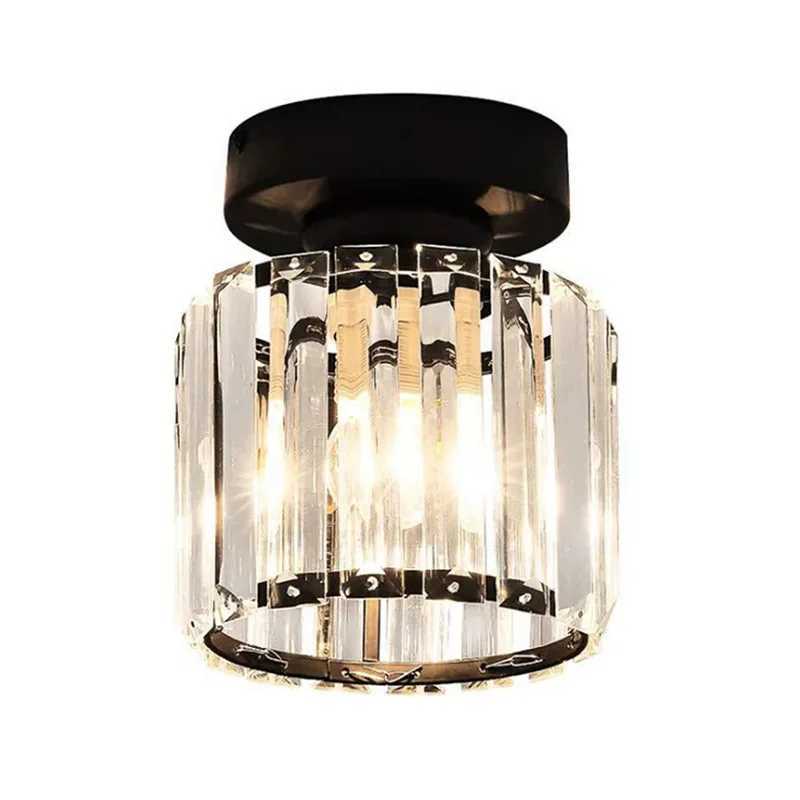 Crystal Ceiling Lamp Modern Chandelier LED Lighting for Hallway Entryway Porch - Stylish European Flush Mount FixtureXJ2500613