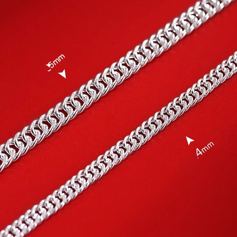 2025 Choucong Brand 925 Sterling Silver Plated Cuba Hiphop Simple Fashion Jewelry High Quality Ladies Men Link Whip Chain Necklace For Lover Gift