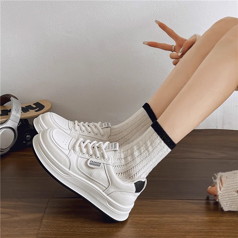 Ddmysports New Thick Soled White Sneakers For Women Spring And Summer Height Increasing Versatile Casual Sports Shoes Outdoor Shoes