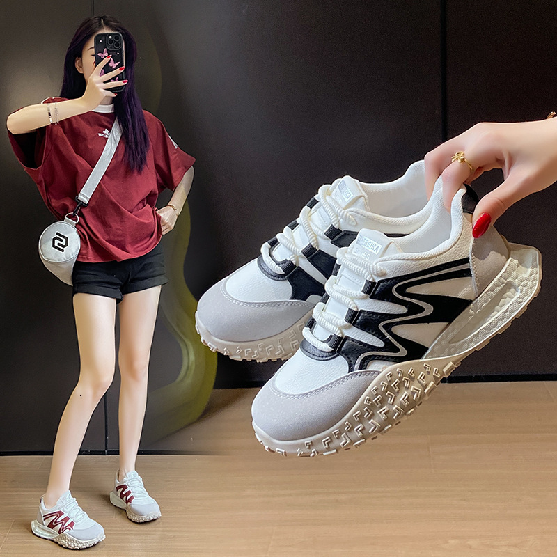 Ddmysports Summer New Thick Soled White Sneakers For Women Versatile Breathable Student Casual Shoes Height Increasing Ins Trend W Outdoor Shoes