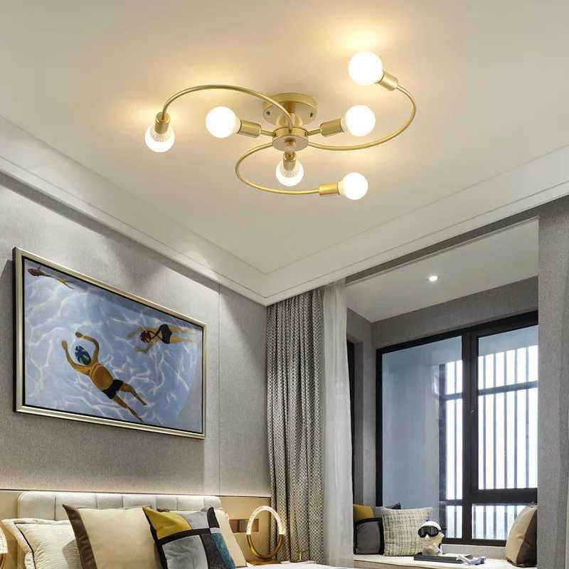 Nordic LED Ceiling Light E27 Bulb Minimalist Living Room Dining Room Study Pendant Light Modern Creative Dressing Room LightingXJ2500613