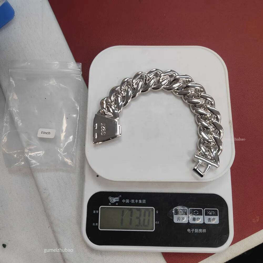 Sterling Sier VVS Moissanite Necklace 22mm Iced Out Cuban Link Chain For Men Latest Design Fine Hiphop Style Jewelry