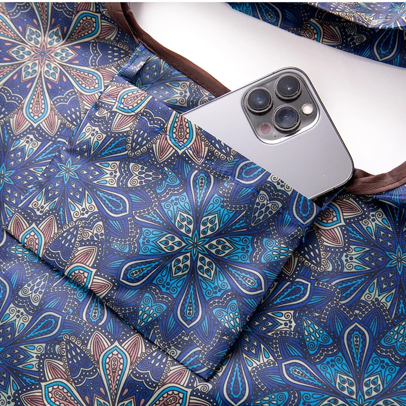 Shopping Bag Nylon Large Tote ECO Reusable Polyester Portable Shoulder Womens Handbags Folding Pouch Foldable 250610