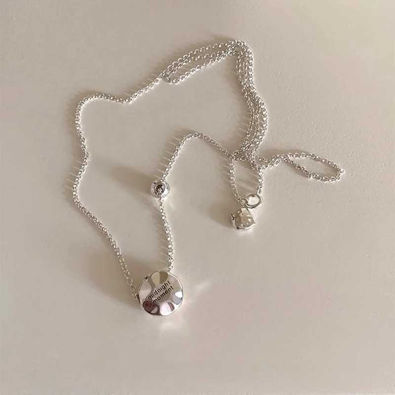 925 Sterling Silver Necklace Word Irregular Punk Letters Moment Choker for Women Girl Jewelry Gift Dropshipping Wholesale Z250614