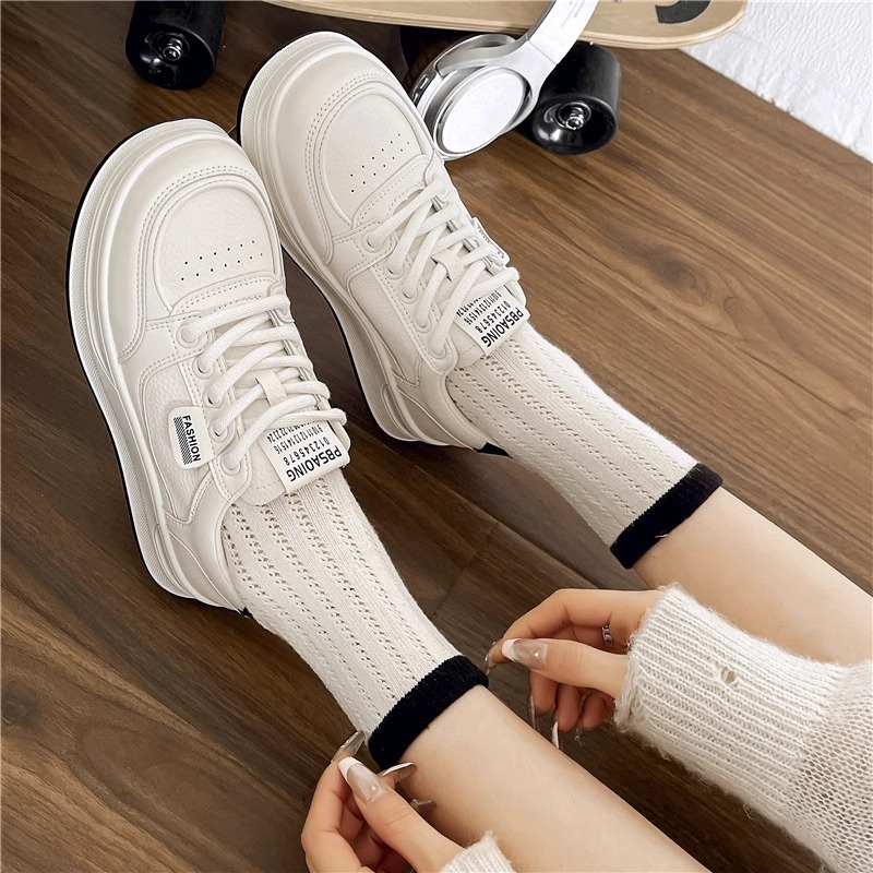 Ddmysports New Thick Soled White Sneakers For Women Spring And Summer Height Increasing Versatile Casual Sports Shoes Outdoor Shoes