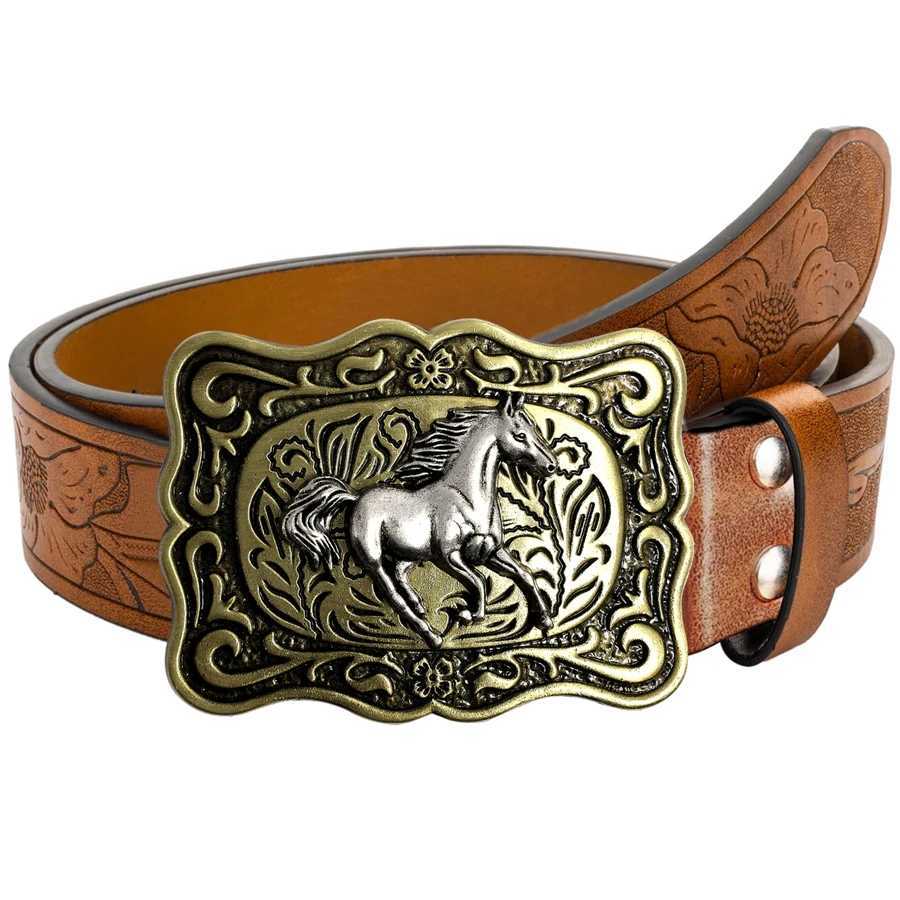 Quality Mens Leather Belt Golf Belt with Rivet Buckle Vintage Fashion Style to Match with Jeans and Casual Trousers Suitable X250614