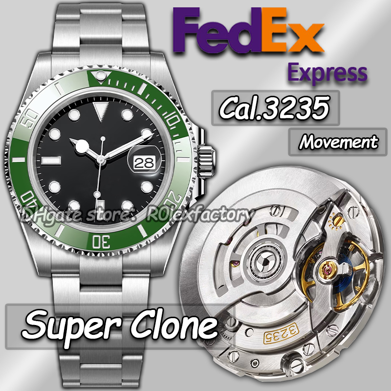 Mens Watches Men Designer Watch Top Supre Quality Clean Factory Luxury Watch Automatic Cal.3235 Movement Ceramic Bezel Sapphire Luminous Diving 100M Watch With Box