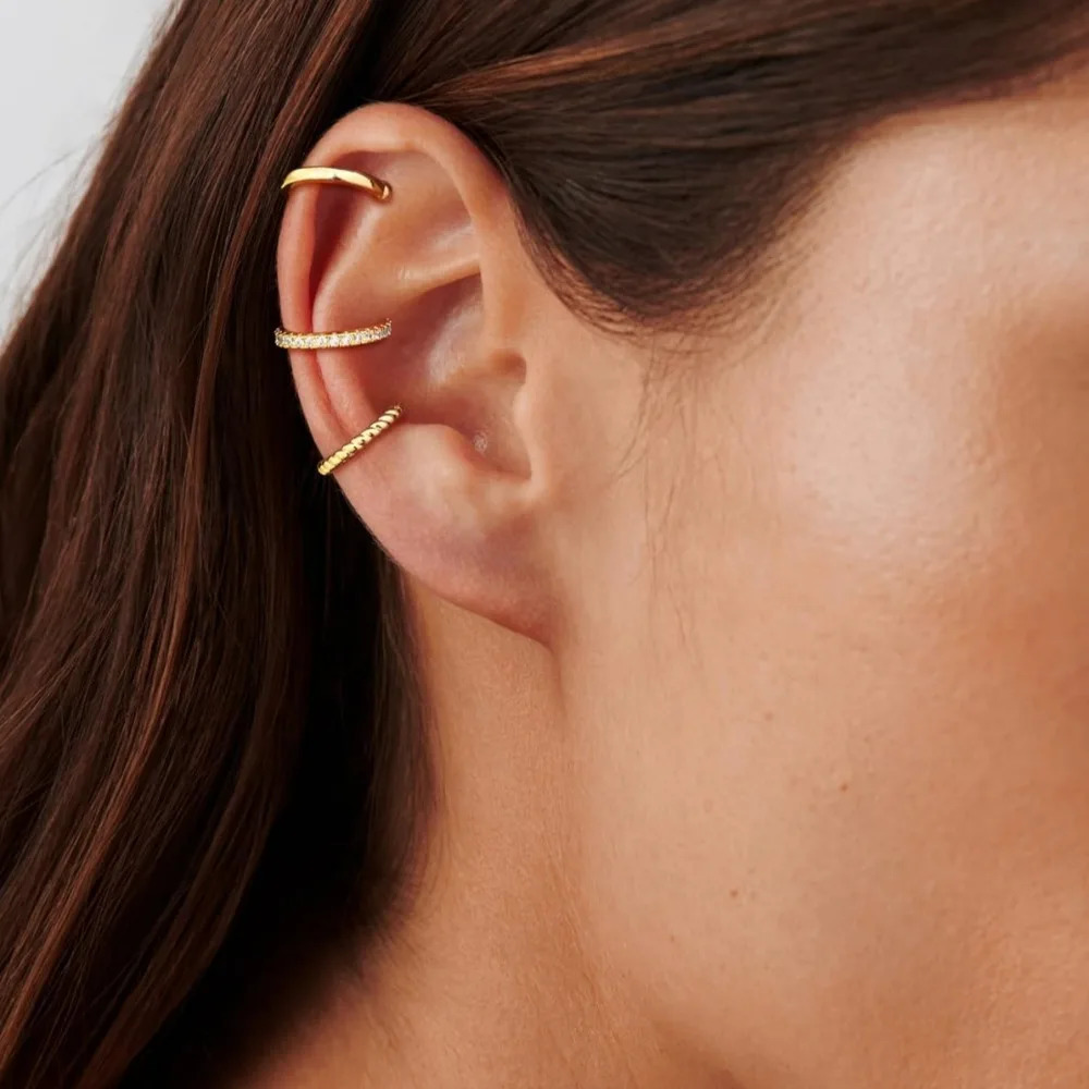 Ear Cuff Earrings for Women Non Piercing 14K Gold Plated Cuff Earrings for Women Hypoallergenic Cubic Zirconia 250610