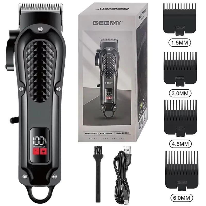 Adjustable Professional Hair Clipper Barber Hair Trimmer For Men Electric Powerful Hair Cutting Machine Rechargeable Haircut Kit 250612