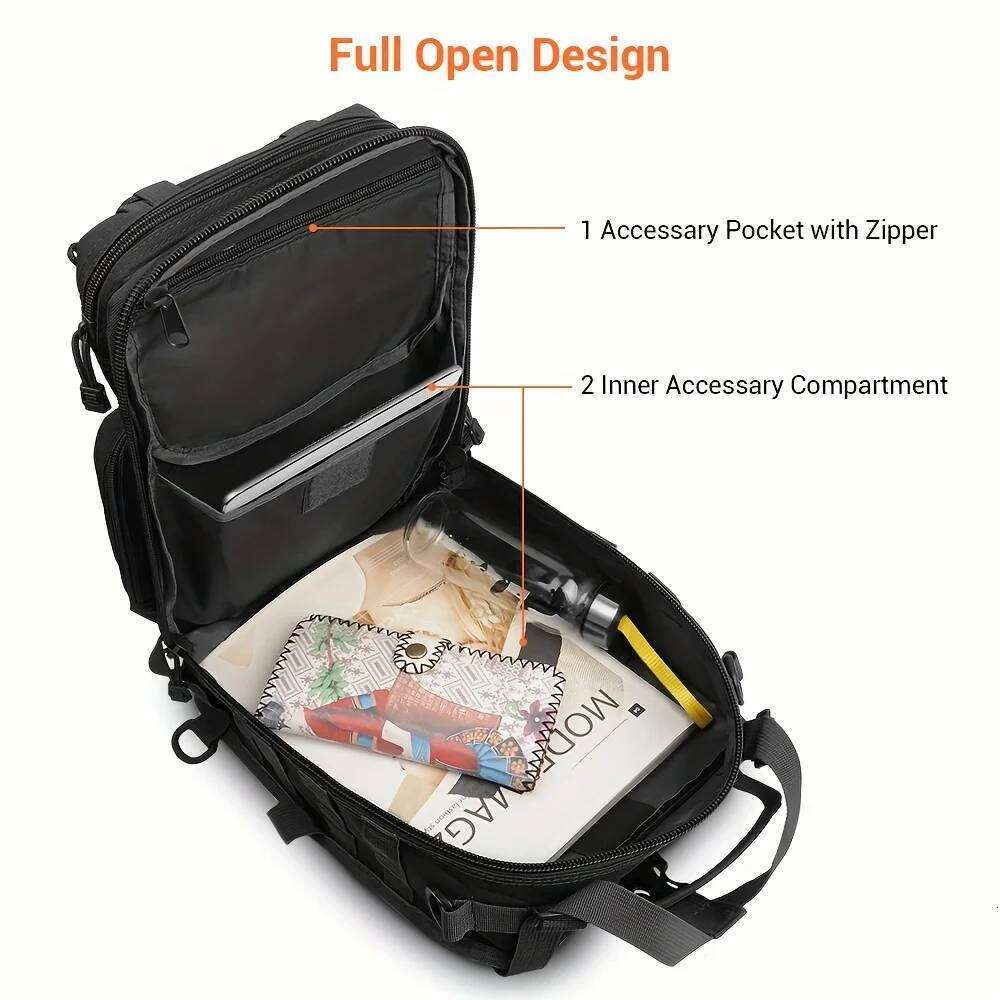 Tactical Sling Backpack Versatile Chest Waterproof EDC Rucksack Bag For Outdoor Hiking Camping