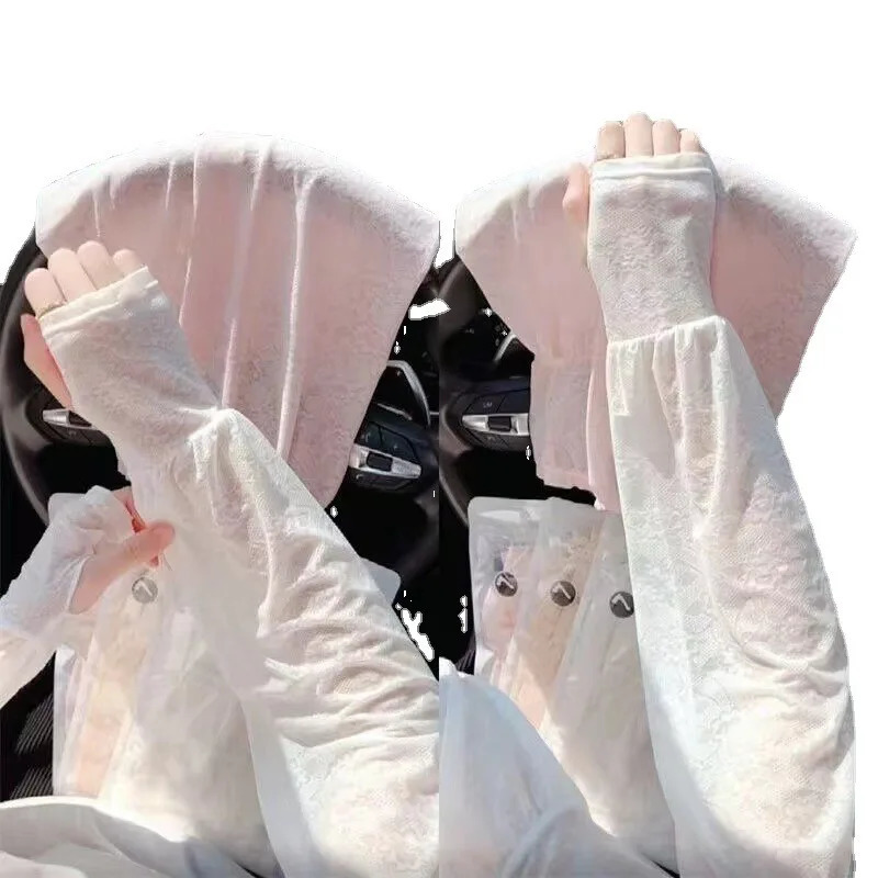 Women UV Protection Arm Sleeves Gradient Butterfly Ice Silk Sunscreen Sleeve Outdoor Riding Driving Sun Protection Arm Sleeves 250610