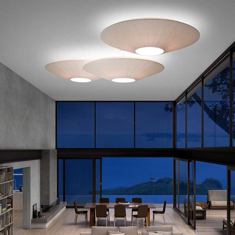 Siam ceiling light simple round white fabric planted lamp foyer creative flying saucer light restaurants hotel lobby lightingXJ2500613