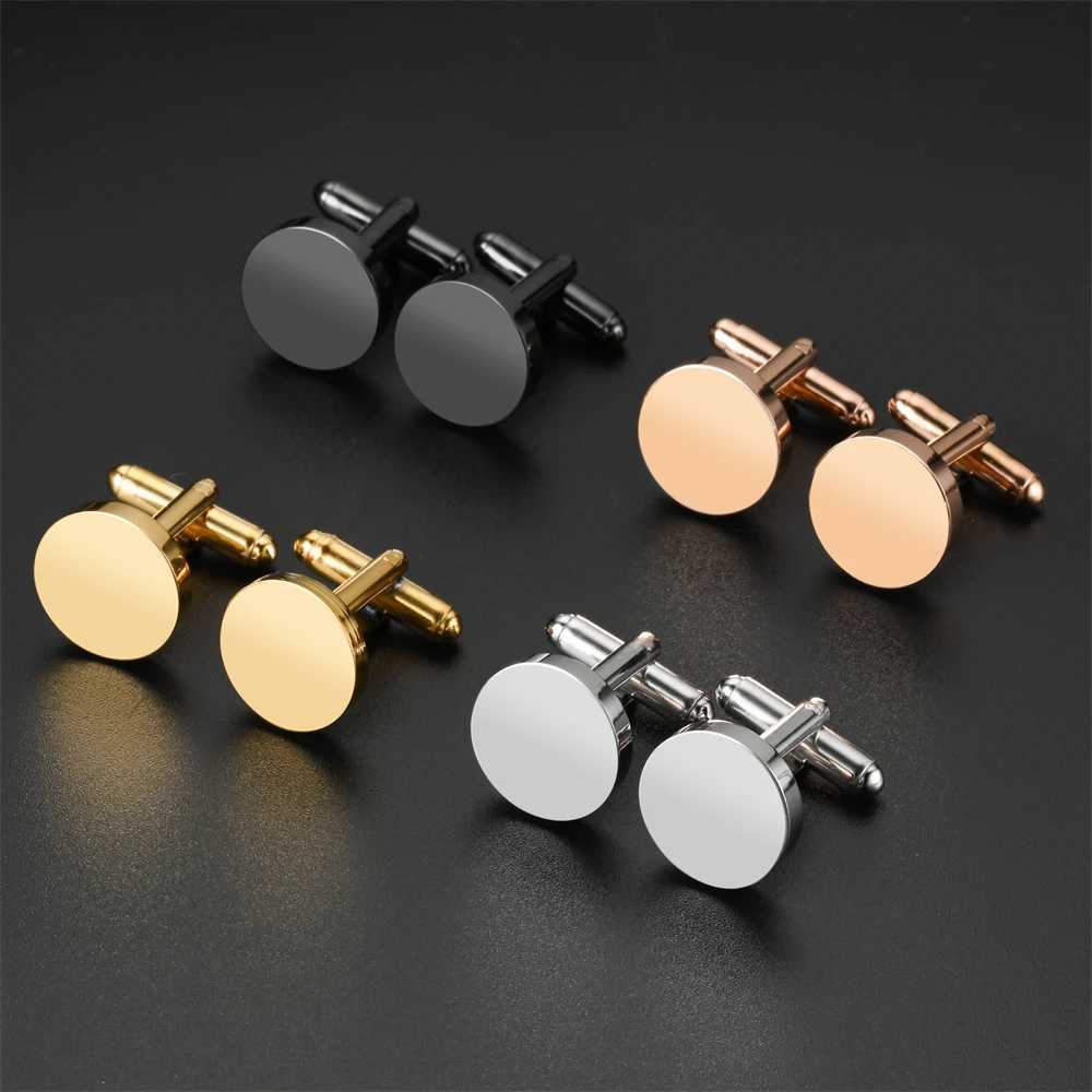 2pcs Mirror Polish Stainless Steel Blank Round Cufflinks For Mens DIY Jewelry Clothes Accessories 15mm/18mm/120mm Wholesale XJ250614