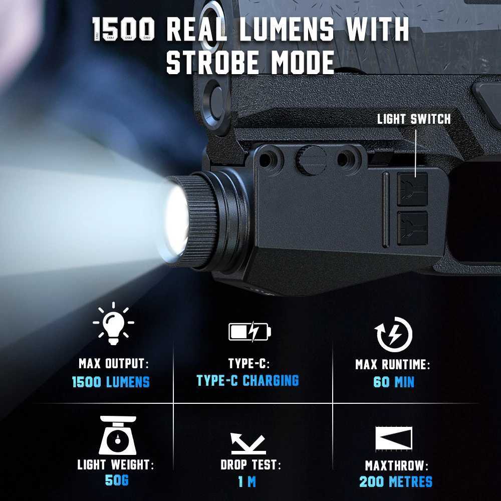 zel teklif 1149 arj edilebilir tabanca feneri mkemmel parlaklk ile avclk amal XJ250613