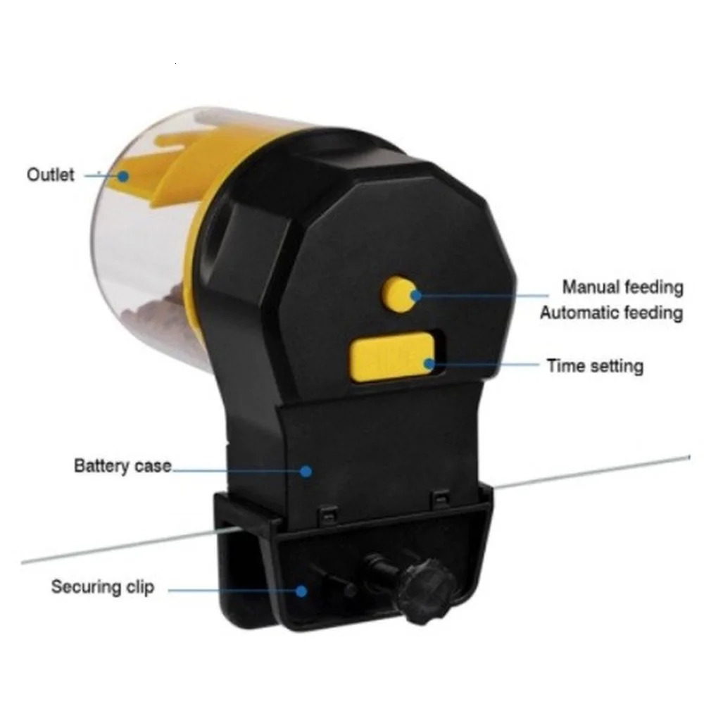 Automatic fish tank feeder intelligent timing automatic feeder aquarium goldfish feeder large capacity fish aquarium feeder 2506241