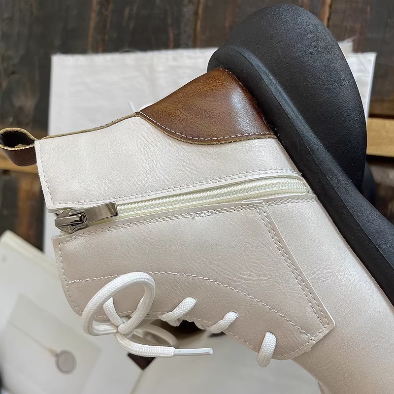 Ddmysports Martin For Women Autumn Winter New Student Versatile Sweet Cool Chunky Shoes Thick Sole British Style Short Boots Outdoor Shoes