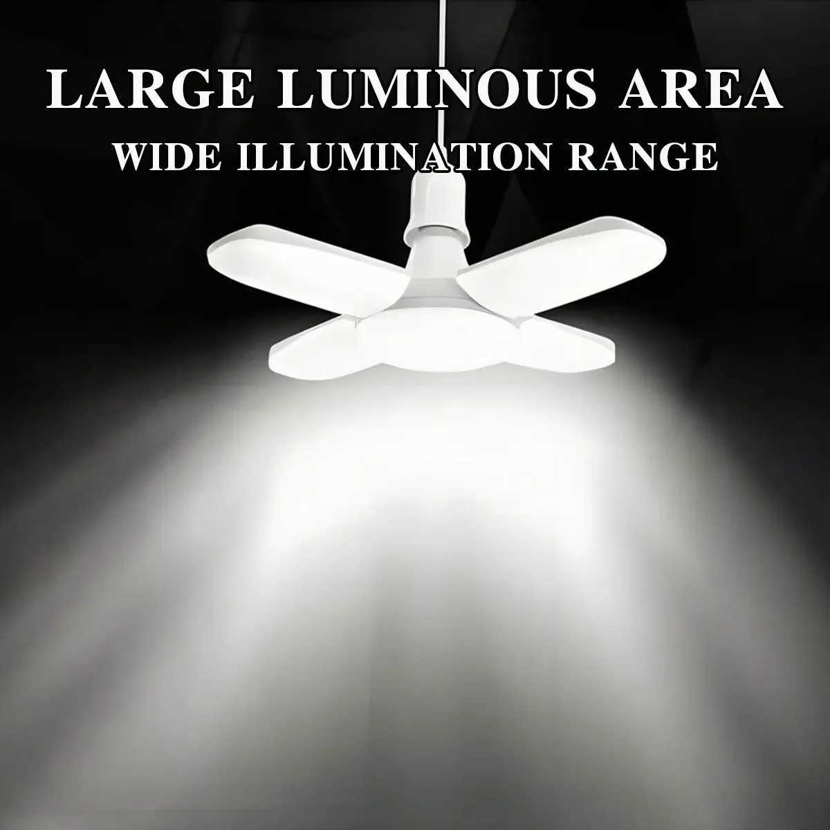 E27 Fan Shape LED Bulb AC85-265V 28W Foldable LED Light Bulb Lamp for Bedroom Home Living Room Warehouse Garage Ceiling LightXJ2500613