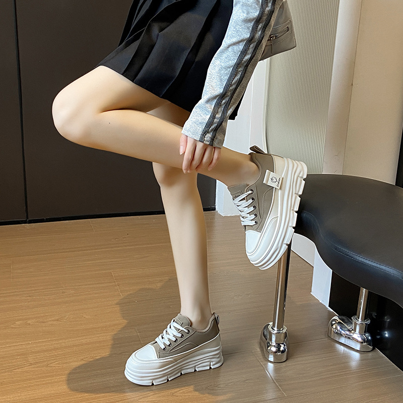 Ddmysports Thick Soled White Sneakers Women Spring New Korean Ins Style Casual Sports Versatile Board Shoes For Female Students Street Photography Cy 