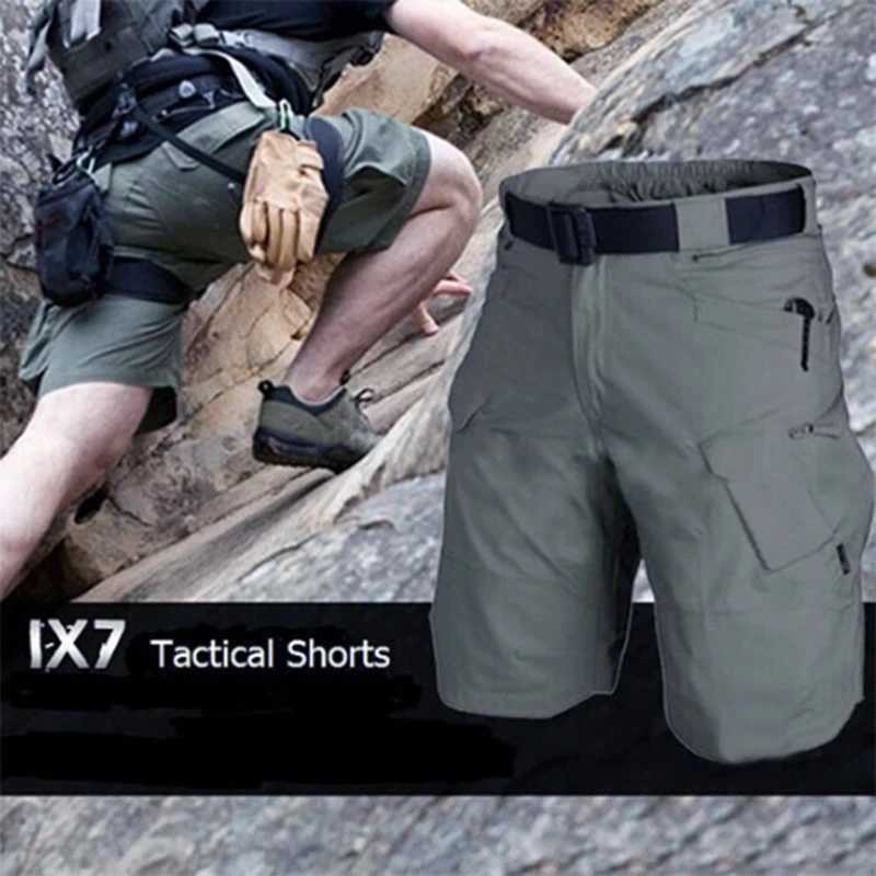 Men Urban Military Tactical Shorts Outdoor Waterproof Wear Resistant Cargo Shorts Quick Dry Multi pocket Plus Size Hiking Pants W250614