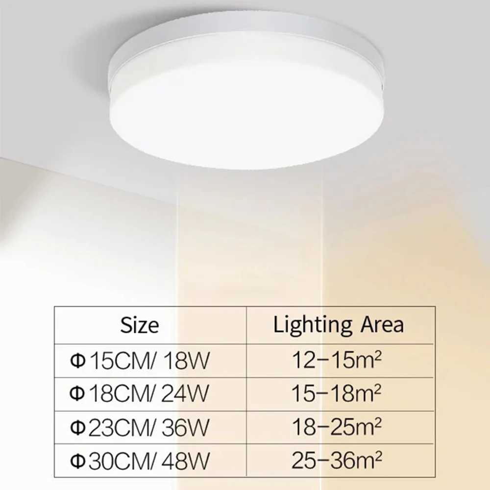 IRALAN Ultra-thin Round LED Ceiling Light Bedroom Light Neutral White Cool White Warm White 48W 36W 24W 18W LED Ceiling Light XJ2500613