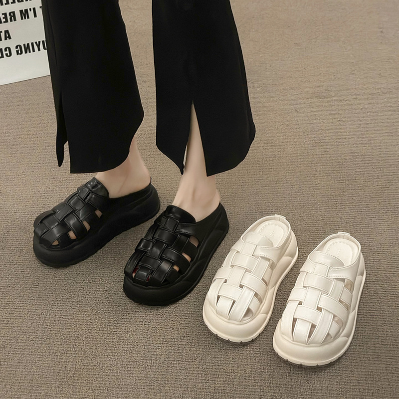 Ddmyoutdoor Women S Closed Toe Sandals Summer New Slip On Roman Shoes For Outdoor Wear Dress Matching Beach Slippers Outdoor Shoes