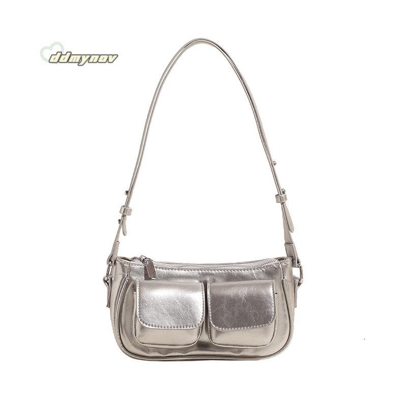 Korean Niche Underarm for Women Summer 2024 New Fashion Motorcycle High-end Versatile Handbag Crossbody Bag ddmynov
