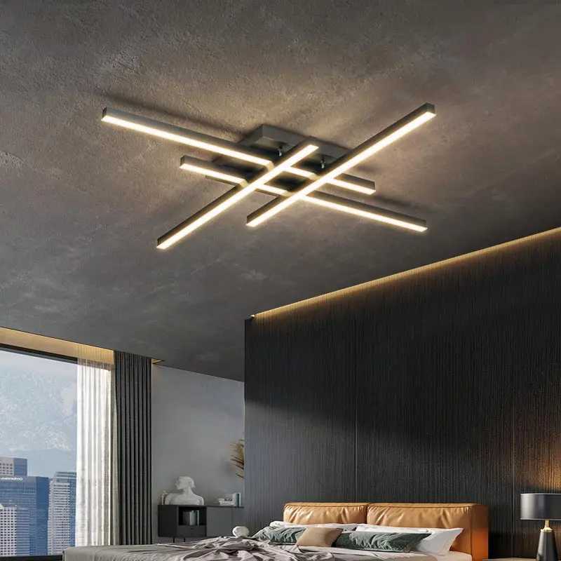 Modern Minimalist LED Ceiling Light Dining Room Living Room Bedroom Office Dimmable Overhead Light Indoor Lighting Fixture XJ2500613
