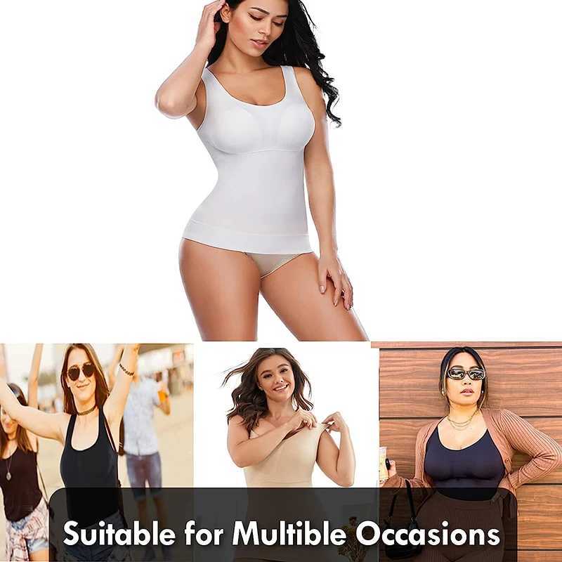 Women Tummy Control Tank Tops Slimming Body Shaper Waist Corset with Padded Bra Shapewear Compression Camisole Vest XJ250614