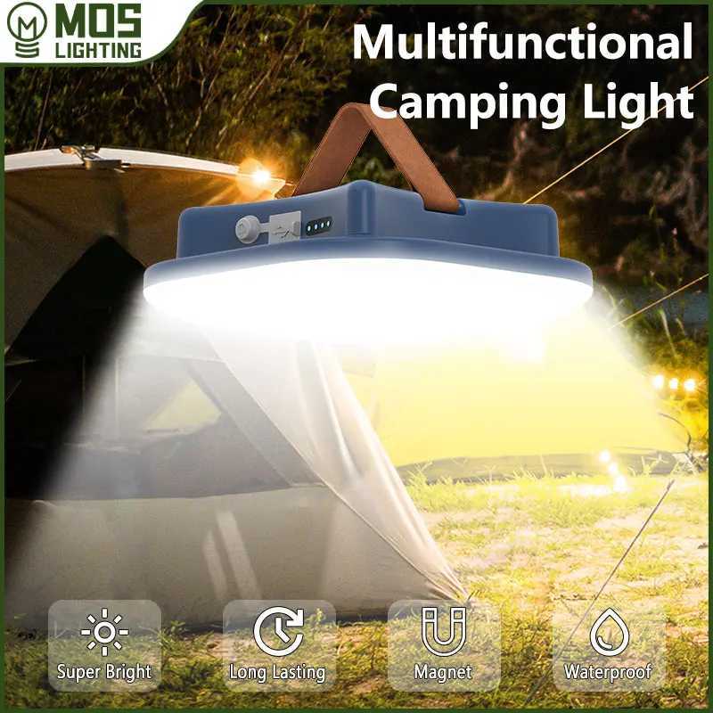 MOSLIGHTING Camping Lantern 13500mAh Fastly Rechargeable Lamp Portable Outdoor Camping Lights with Magnet 5 Light Modes LED W250613