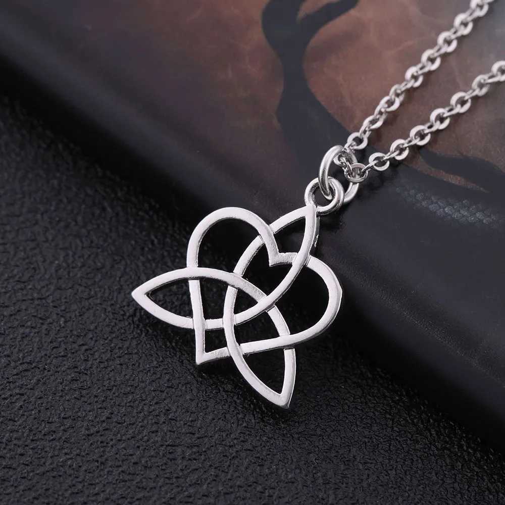 Skyrim Viking Celtics Knot Geometric Pendant Necklace Antique Sliver Triquetra Chain Necklace Amulet Jewelry Gift for Women Z250614
