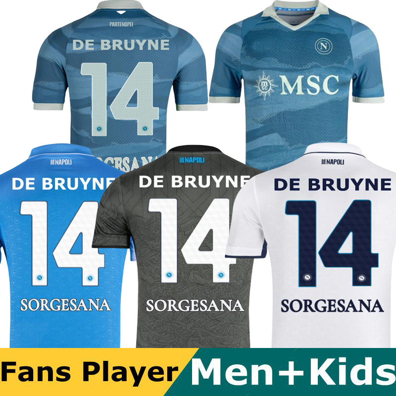 Napoli 24 25 De Bruyne 14 Kit LUKAKU soccer jersey Limited Maglia Naples 2024 2025 KID RASPADORI D'ITALIA Halloween Pre Match FOOTBALL SHIRT McTOMINAY Napoli Maillot