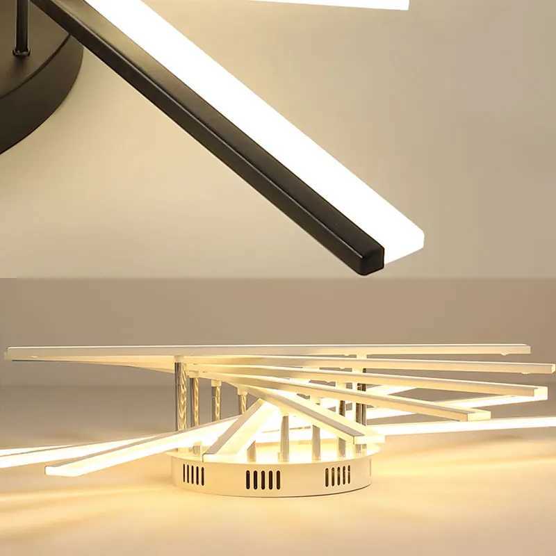 LED Spiral Ceiling Light Living Room Bedroom Kitchen Bathroom Modern Home Decoration Acrylic Ceiling Lamp Black White GoldXJ2500613