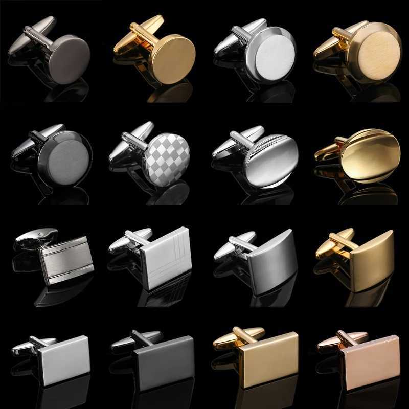 Classic Mens French Shirt Cufflinks High Quality Round Laser Metal Cuff Buttons Business Suit Accessories Jewelry Wholesale XJ250614