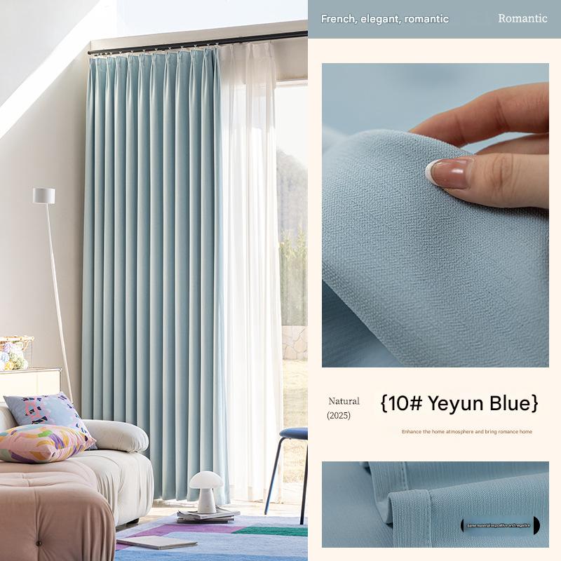 A574 retro double-sided chenille bedroom full blackout curtains retro green French medieval style environmentally friendly antibacterial curtain