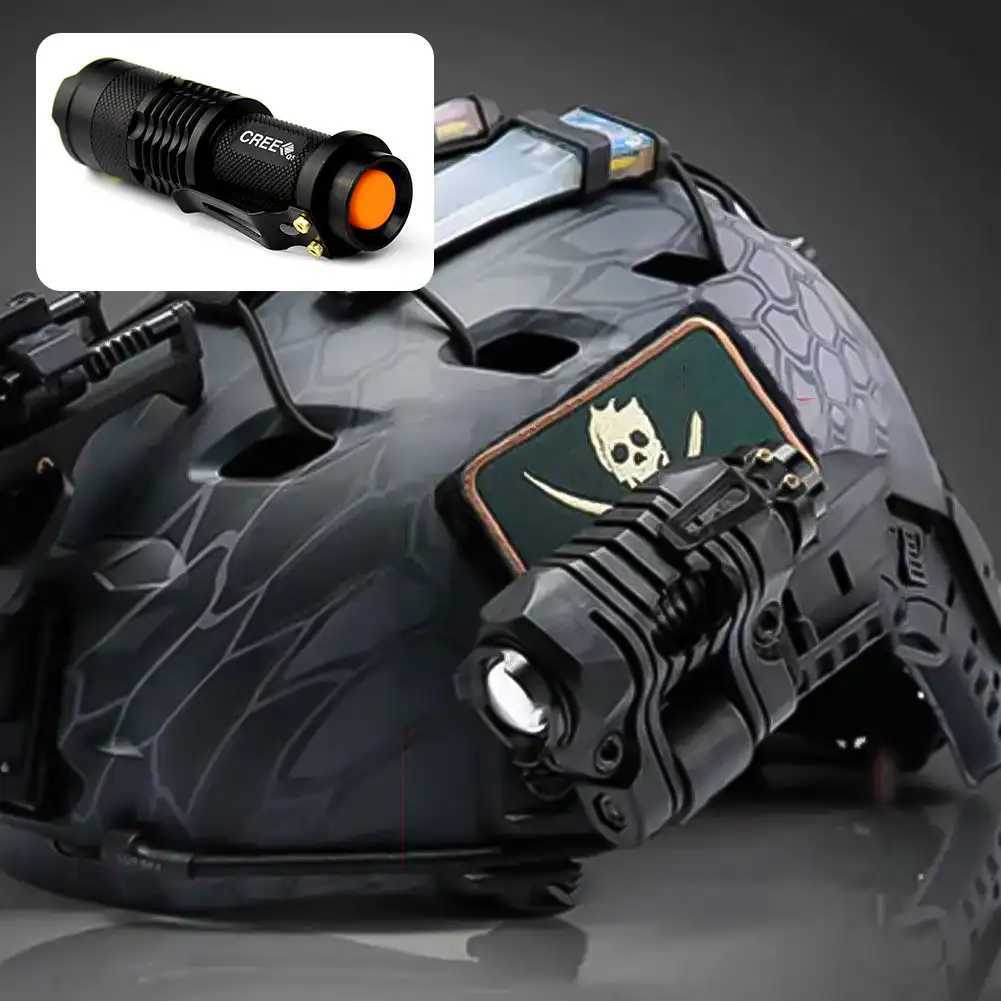 1Pc Tactical Helmet Light FAST Strobe Consant Flashlight Telescopic Zoom Survival Safety Lamp Outdoor Hunting Portable Lighting XJ250613