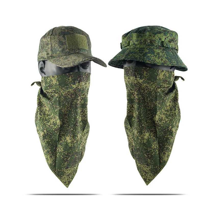 Tactical Camouflage Mask Hat Baseball Cap Beanies Skullies Unisex Hip Hop Knitted Cap Elastic Outdoor Cap W250614