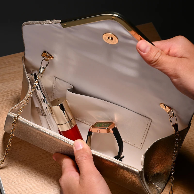 luxury pleated cover envelope purse hand bags clutch bag evening shoulder for women Wedding Dinner Party bag 250614