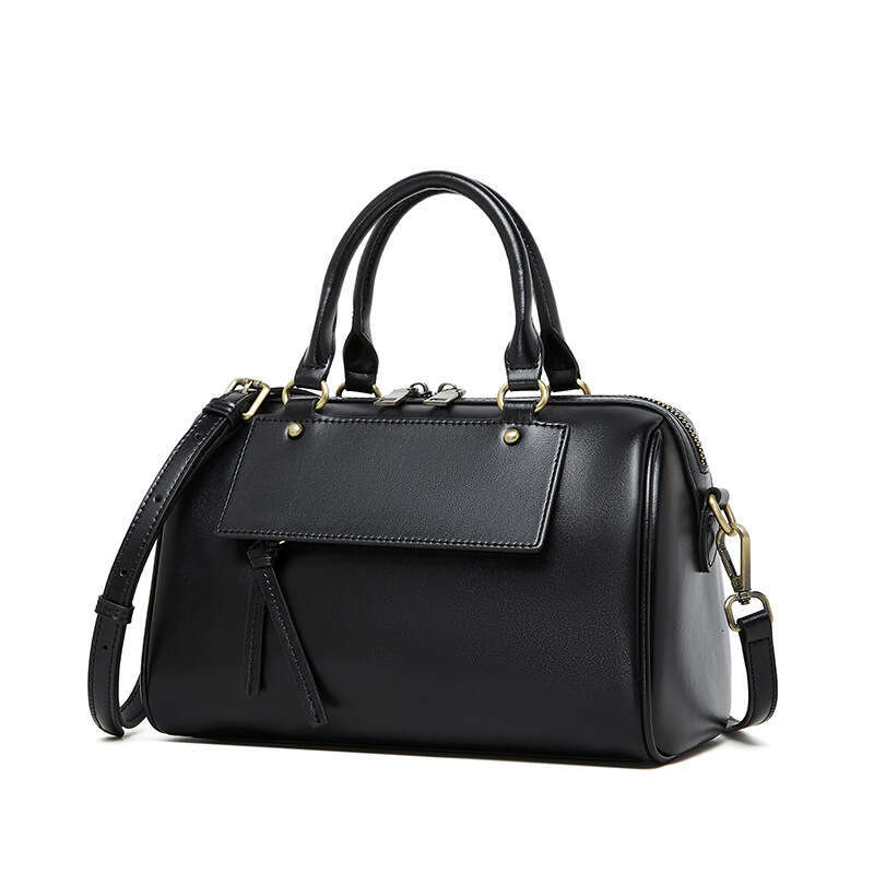 Designer Bag Winter New Genuine Leather Boston Pillow Fashion Casual Handbag Cowhide Single Shoulder Crossbody Women S Bag