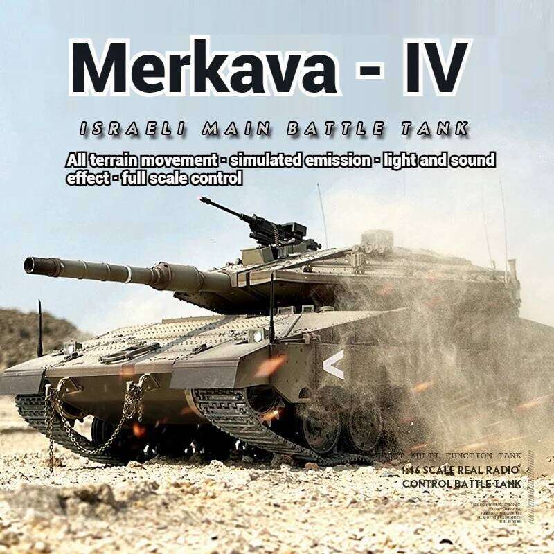 Henglong 1:16 Meikava Remote Controlled Large Main Battle Metal Tracked Electric Tank Simulation Military Model Toy Gifts