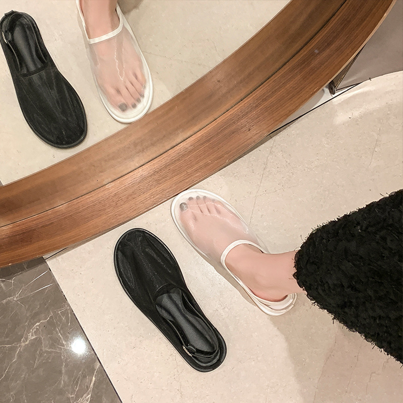 Ddmyoutdoor New Summer Mesh Shoes Women High End Round Toe Breathable Closed Half Slippers With One Strap Flat Sandals For Outdoor Shoes