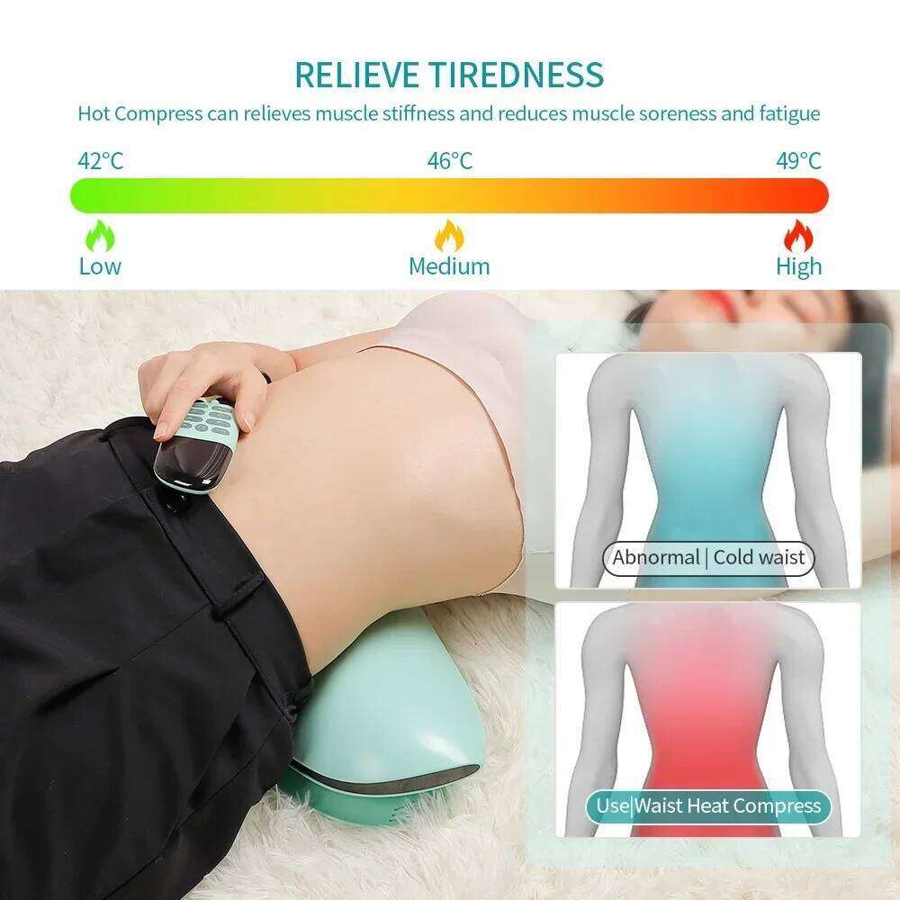 Curved Spine Intelligent Electric Hot Compress Soothing Lumbar Massage Instrument Reduce Pain Waist Massager