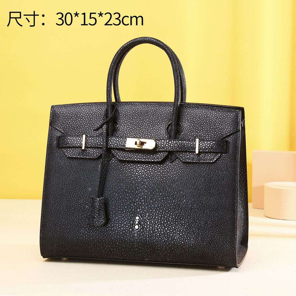 Fish Pearl New Smooth Pattern Classic 30 Large Capacity Handbag High-end Women's Bag