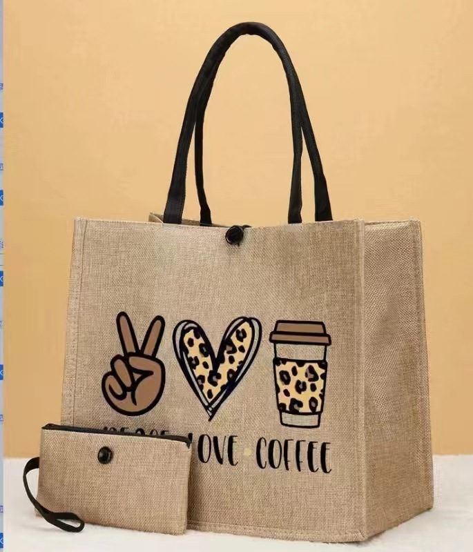 Free Shipping 2025 New Designer Bag Trendy Linen Cloth Women's Handbag Fashion High Quality Shopping Bag Fashion Printing