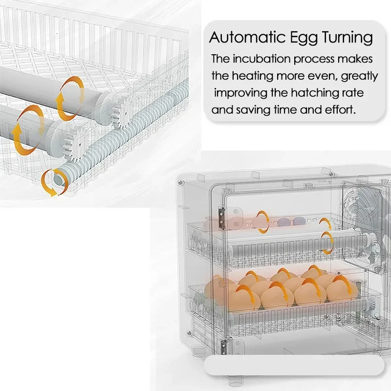 24 Egg Incubator Full Automatic Touch Temperature Control Farm Hatchery Machine Chicken Duck Quail Bird Brooder Eggs Incubator 250613