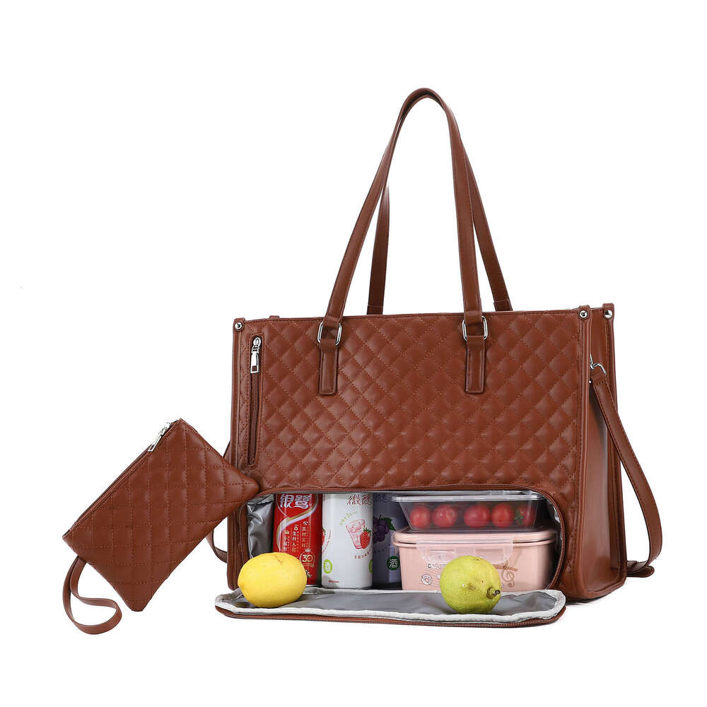 Free shipping designer bag Luxury Large Capacity Quilted Tote for Women Handheld Laptop Shoulder Bag High end Sense Elegant Commuter Crossbody Handbag