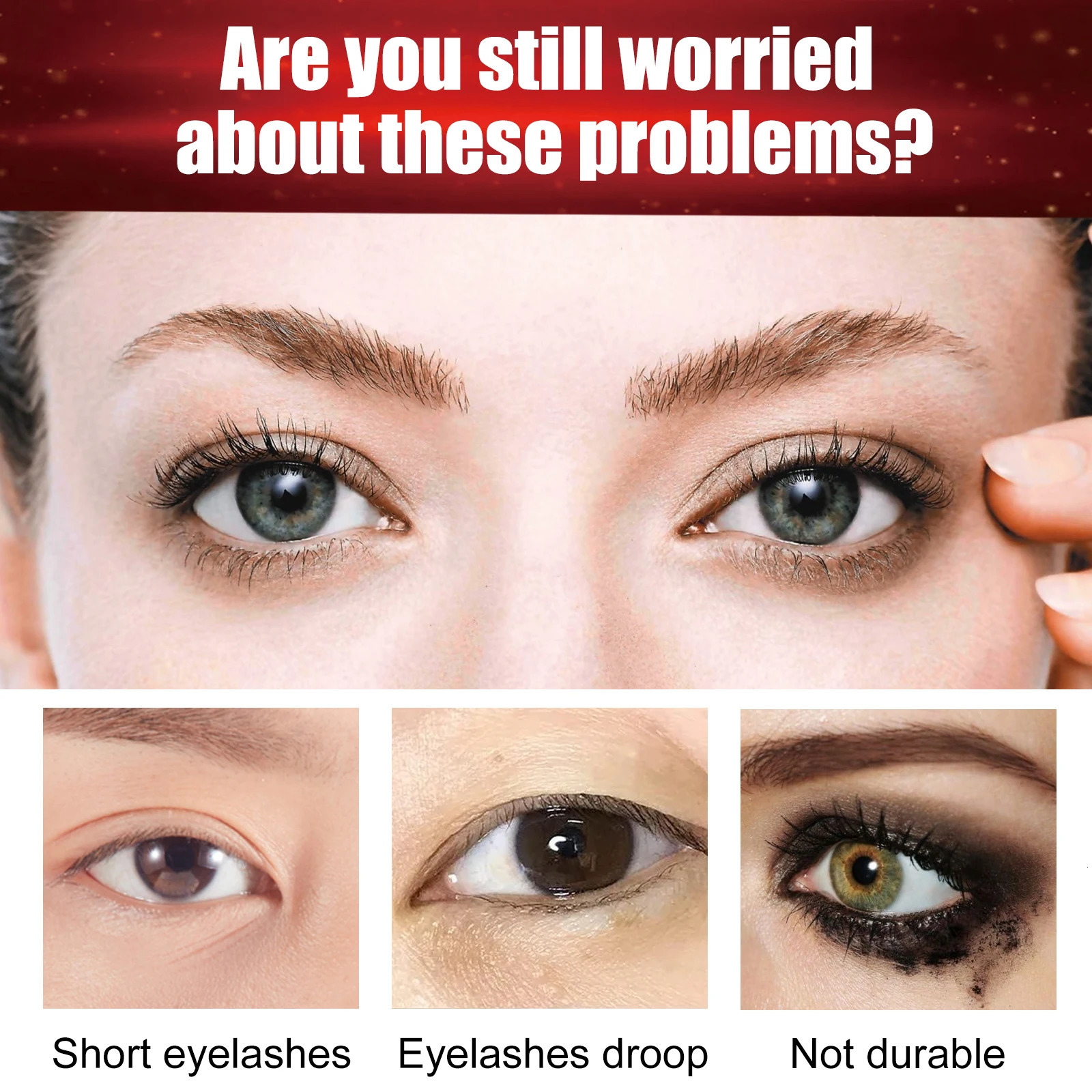 EELHOE Lengthens Eyelashes Lashes Curly Thicker Silk Waterproof Long Wearing Makeup Not Dizzy Black Eyelash Mascara 250606