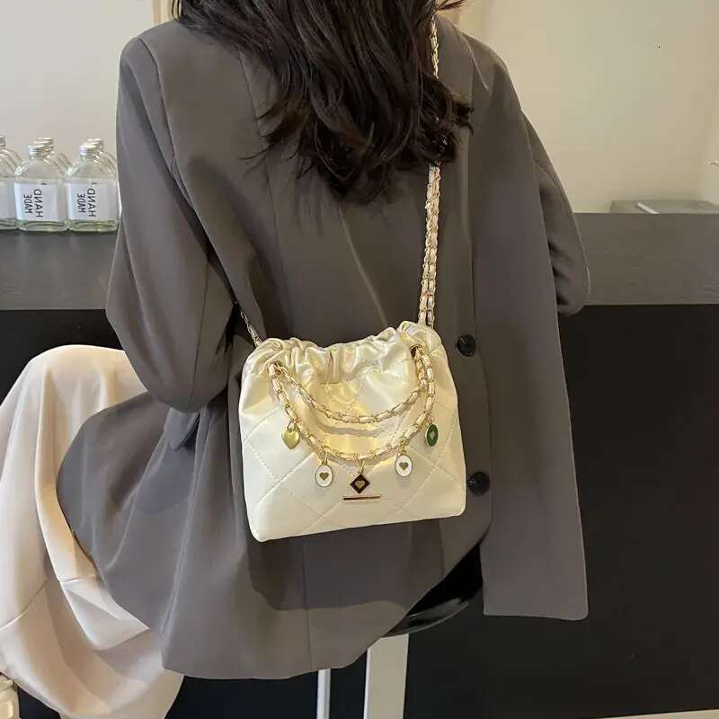 Designer Shoulder Free Shipping New Single Bags Women Bag Tote Square Chain Dia Grid Water Bucket Crossbody Free shipping