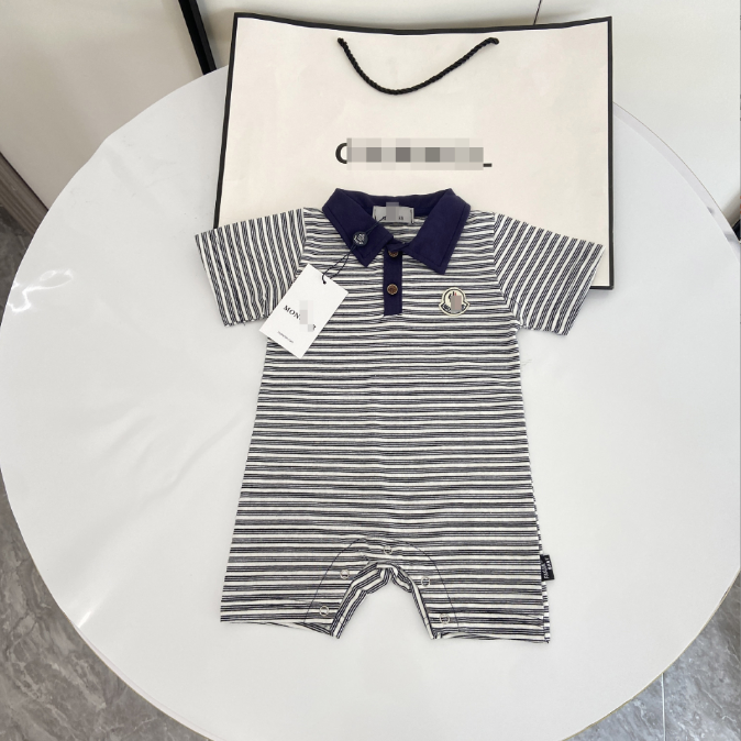 Baby Rompers Toddler Jumpsuit Kids Lapel Single Breasted Jumpsuits Designer Infant Onesie Newborn Casual clothes
