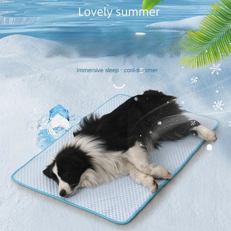 Summer Dog Cooling Mat Pet Ice Pads Cat Breathable Blanket Cat Washable Sofa Breathable Pet Dog Bed Pet Car Seat Cushion Sofa 250614