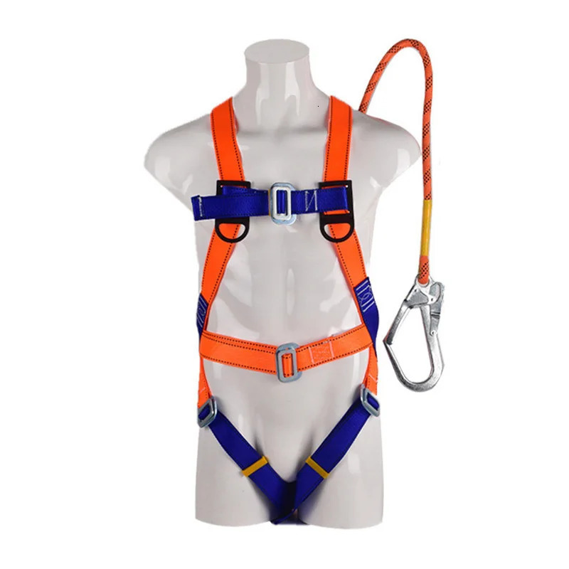 FivePoint Safety Harness Aerial Worker Outdoor Construction Protection Waist Belts Belt Rescue with Survival Rope Hook 250611